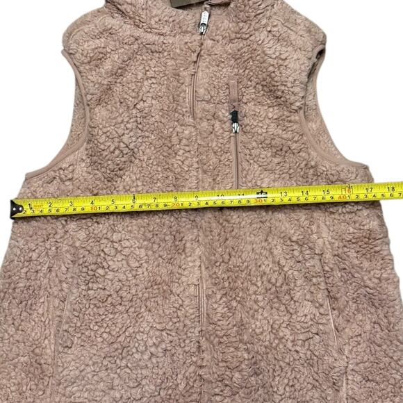 Weatherproof Vintage Pink Sherpa Hooded Vest Size X-Small - Picture 5 of 6